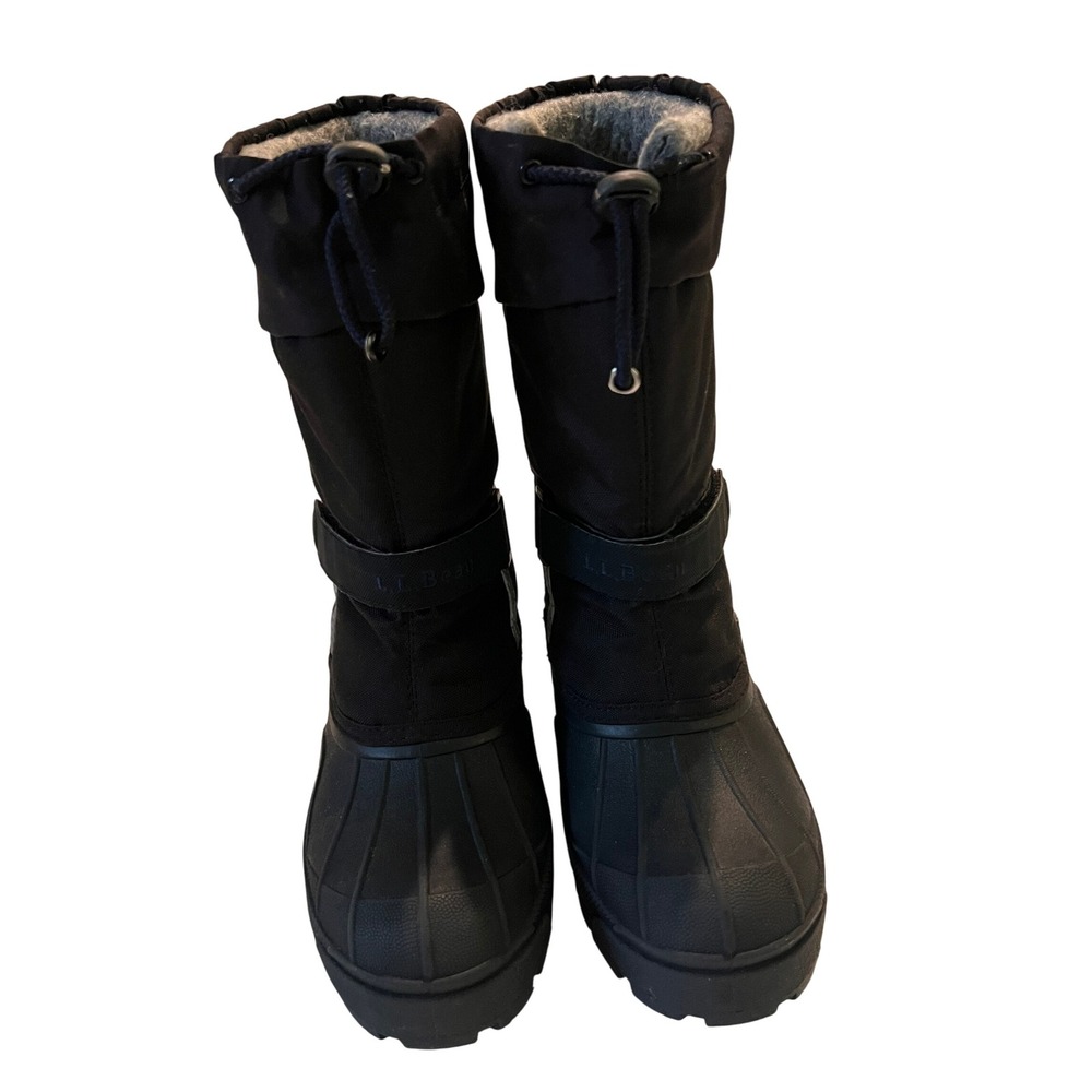 LL Bean Kids Snow Boots Black/purple Winter‎ Cold Weather Insulated Buckle